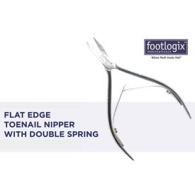   FOOTLOGIX LAPOS SZÉLŰ CSÍPŐ DUPLA RUGÓVAL/FOOTLOGIX FLAT EDGE NAIL NIPPER WITH DOUBLE SPRING